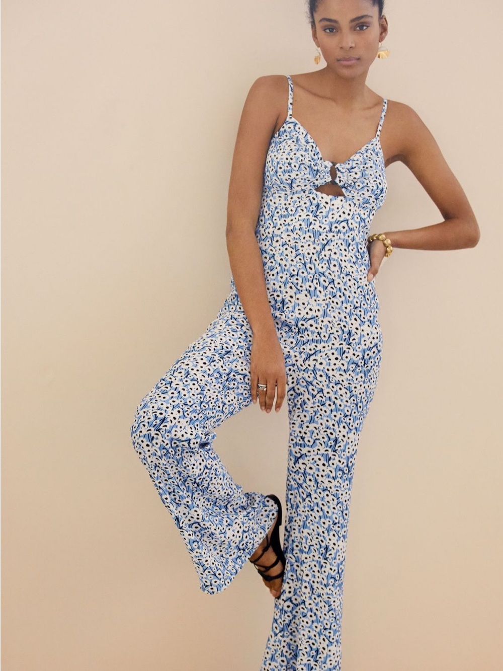 Anthropologie X Hutch ditsy print Jumpsuit